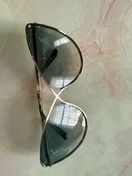 Tom Ford Accessories - Tom Ford Leila TF 786 Silver Frame Blue Lens Sunglasses w/ Case & Cloth